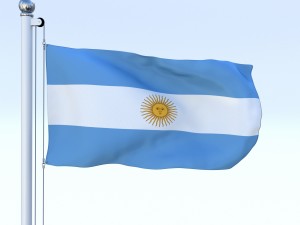 animated argentina flag Modèle 3D
