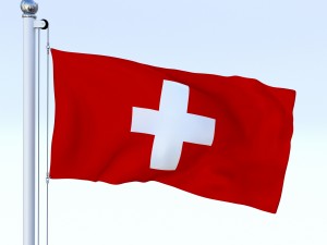 animated switzerland flag 3D Модель