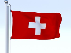 animated switzerland flag 3D Model