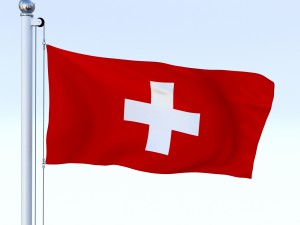 animated switzerland flag 3D Model