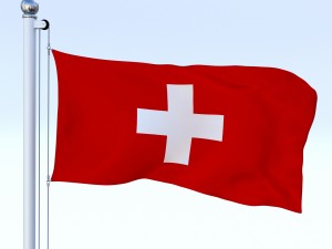 animated switzerland flag 3D Model