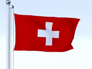 animated switzerland flag 3D Model