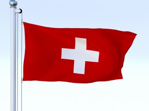 animated switzerland flag 3D Model