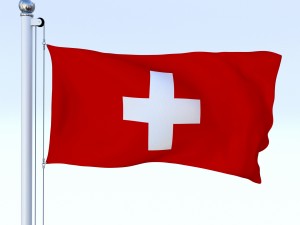 animated switzerland flag 3D Model