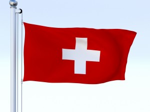 animated switzerland flag 3D Model