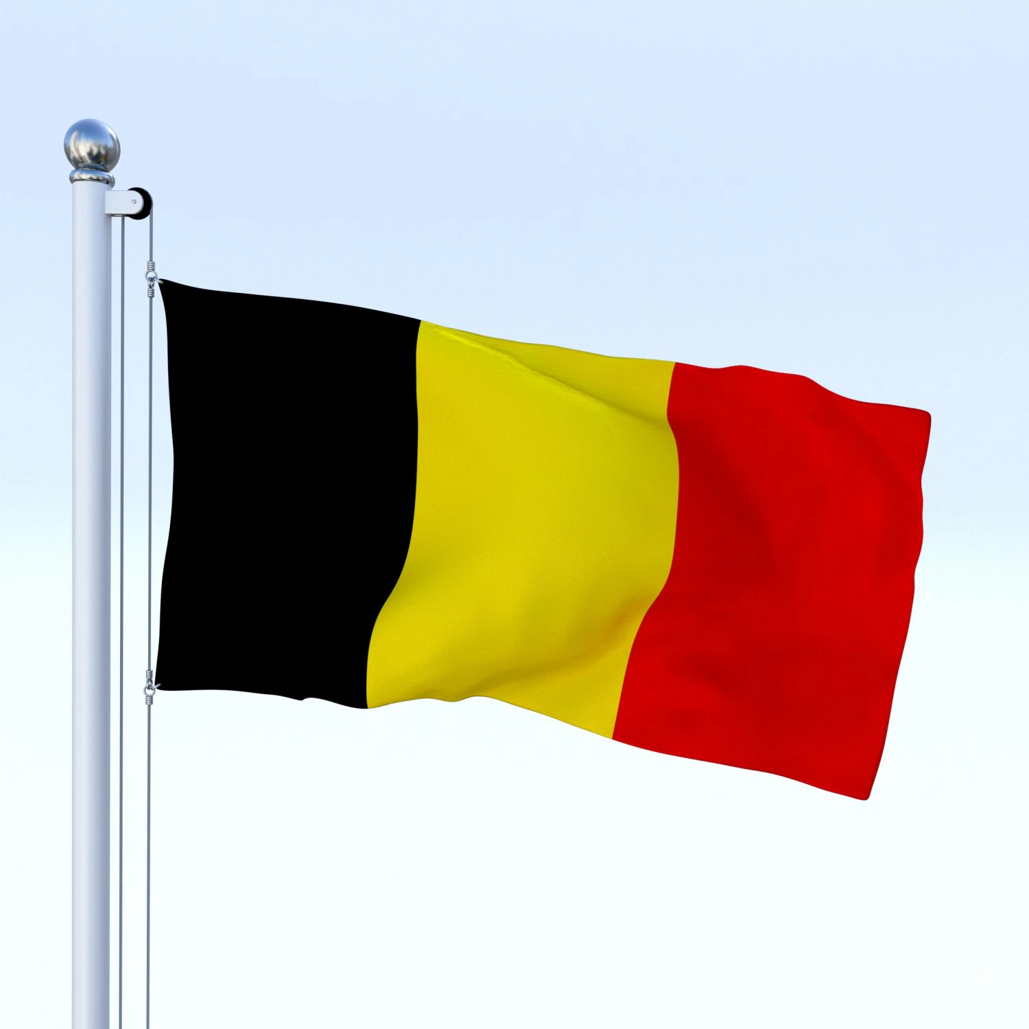 animated belgium flag 3D Model .c4d .max .obj .3ds .fbx .stl .blend 