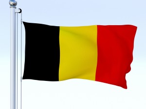 animated belgium flag Modelo 3D