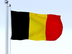 animated belgium flag Modelo 3D