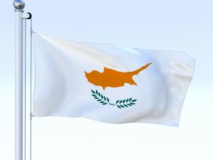 animated cyprus flag Model 3D