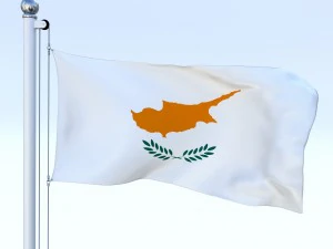 animated cyprus flag 3D Model