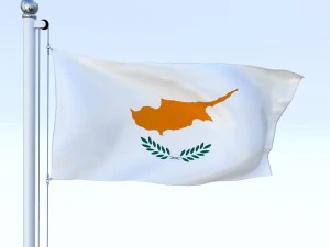 animated cyprus flag 3D Model