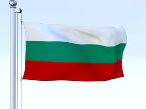 animated bulgaria flag 3D Model