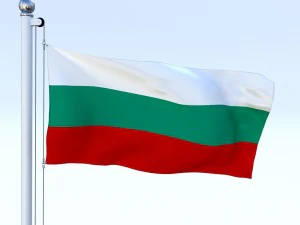 animated bulgaria flag 3D Model
