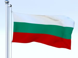 animated bulgaria flag 3D Model