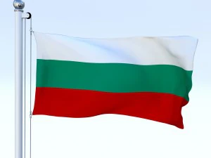 animated bulgaria flag 3D Model