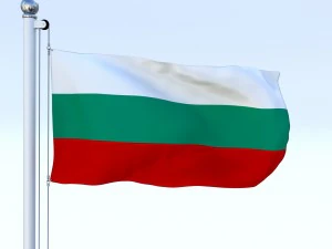 animated bulgaria flag 3D Model