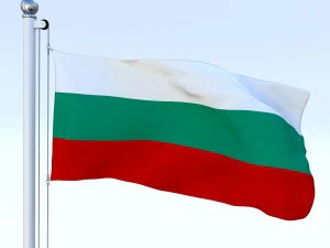 animated bulgaria flag 3D Model