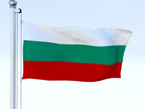 animated bulgaria flag 3D Model