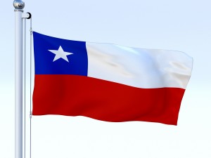 animated chile flag Model 3D