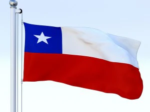 animated chile flag 3D Model