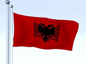 animated albania flag Modelo 3D