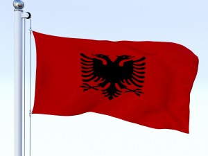 animated albania flag Modelo 3D