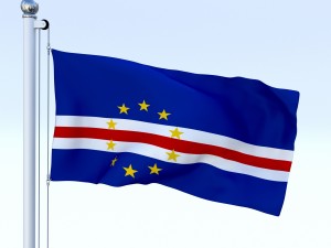animated cape verde flag 3D Модель