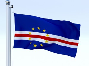 animated cape verde flag 3D Model