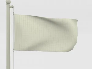 animated cape verde flag 3D Model