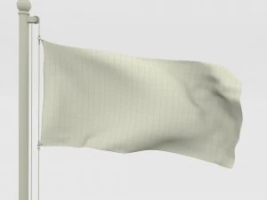 animated cape verde flag 3D Model