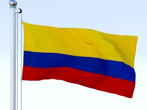 animated colombia flag 3D Модель
