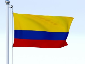 animated colombia flag 3D Модель