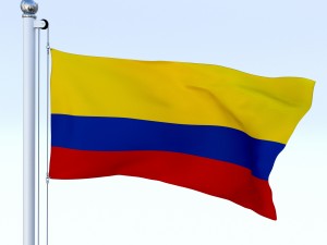 animated colombia flag 3D Модель