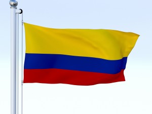 animated colombia flag 3D Модель