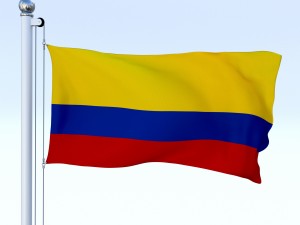 animated colombia flag 3D Модель