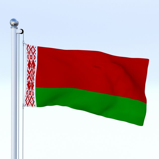 animated belarus flag 3D मॉडल .c4d .max .obj .3ds .fbx .stl .blend 