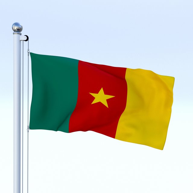 animated cameron flag 3D-Modell .c4d .max .obj .3ds .fbx .stl .blend 