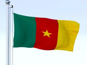 キャメロンのアニメーション旗 3Dモデル