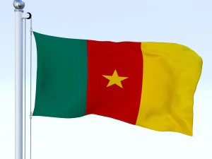 キャメロンのアニメーション旗 3Dモデル