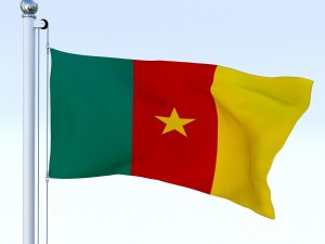 animated cameron flag 3D-Modell