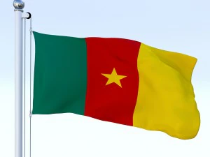 キャメロンのアニメーション旗 3Dモデル