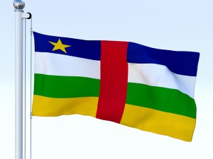 animated central african republic flag 3D Model