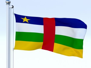 animated central african republic flag 3D Model