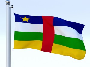 animated central african republic flag 3D Model