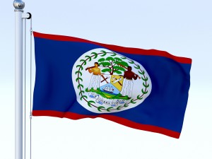animated belize flag 3D Model