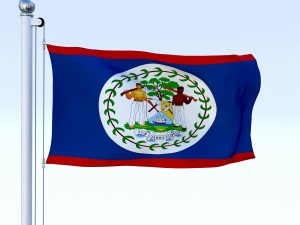 animated belize flag 3D 模型