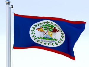 animated belize flag 3D 模型