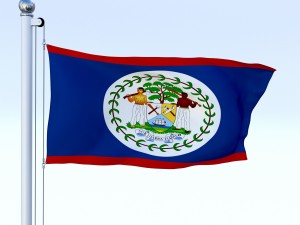 animated belize flag 3D 模型