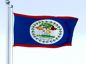 animated belize flag 3D 模型