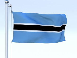 animated botswana flag 3D Модель